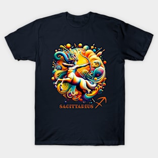 Surreal Sagittarius Archer Zodiac Sign T-Shirt